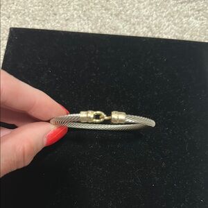 Imitation David Yurman Silver and Gold Women's Bracelet